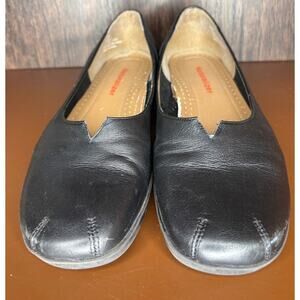 Naturalizer Flats Women’s Size 6.5M Black Leather Slip On Rubber Sole Comfort